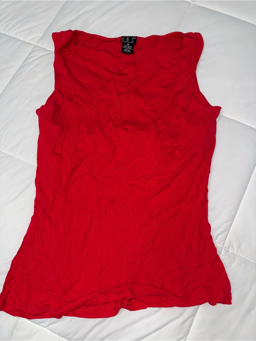 INC International Concepts Bright Red Sleeveless Tank